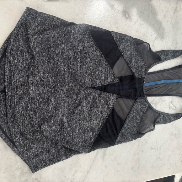 lululemon athletica Black and Gray Muscle Tee - Picture 2 of 4